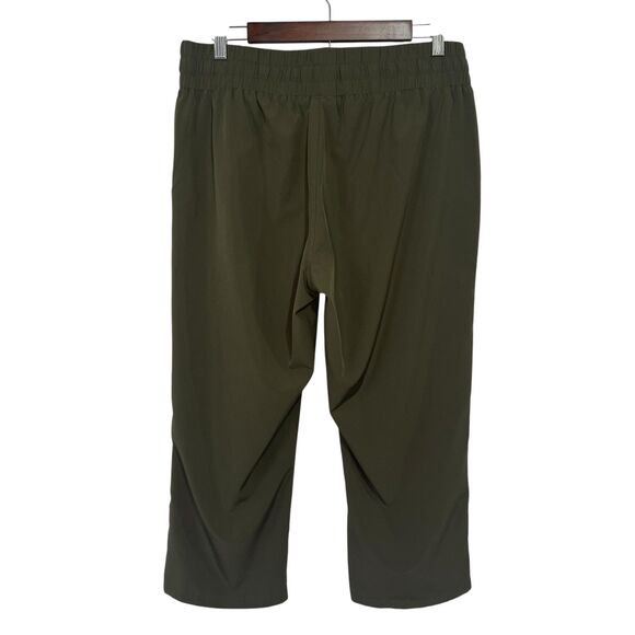 Champion C9 Cropped Drawstring Pants Womens Large Olive Green Athletic Workout - Picture 2 of 5